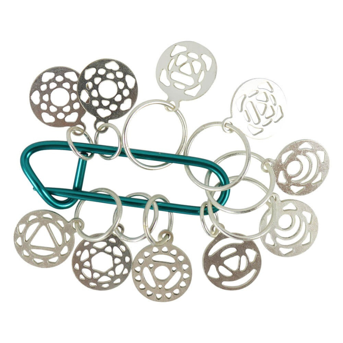 KnitPro The Mindful Collection Sterling Silver Plated Chakra Stitch Markers (36632)