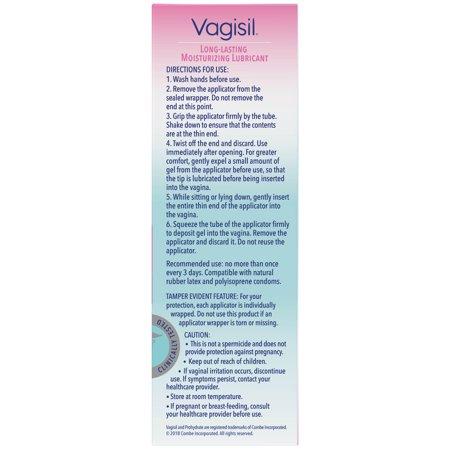 Vagisil Long Lasting Moisturizer 8 Prefilled Internal Disposable Applicators, 0.20 oz each