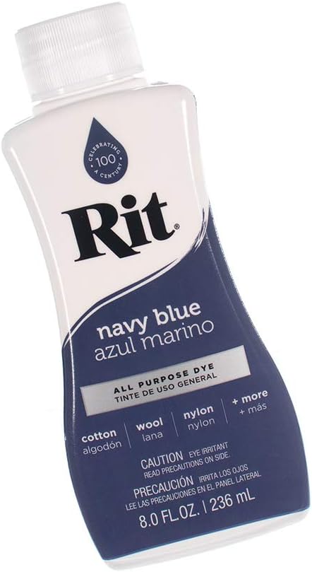 Rit Dye Liquid Fabric Dye, 8-Ounce - Navy Blue