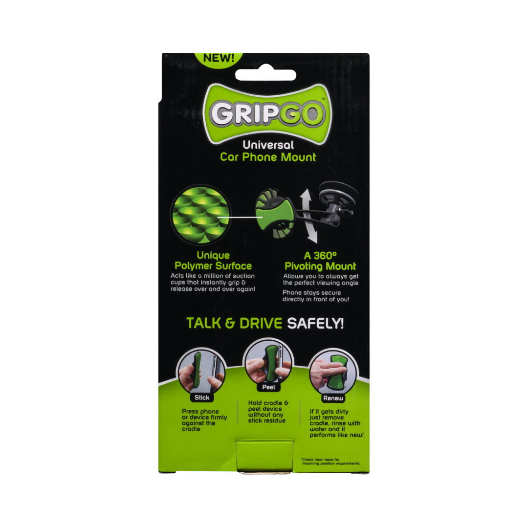 GripGo Universal Car Phone Mount