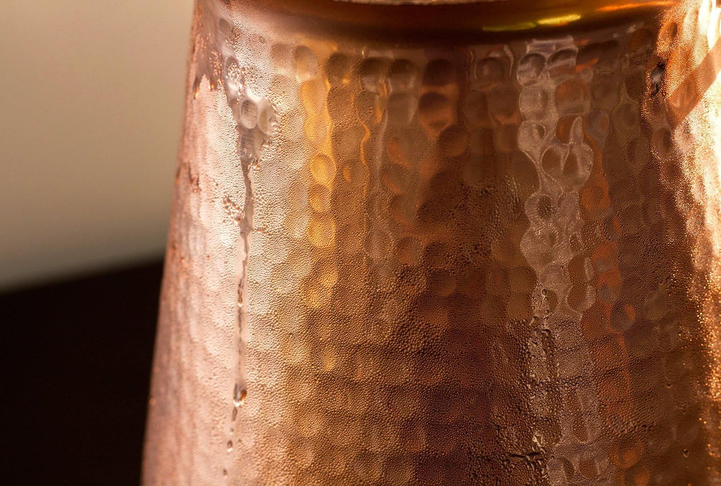 Copper Pitcher With Lid Pure Copper Handmade Hammered Jug 68 Oz
