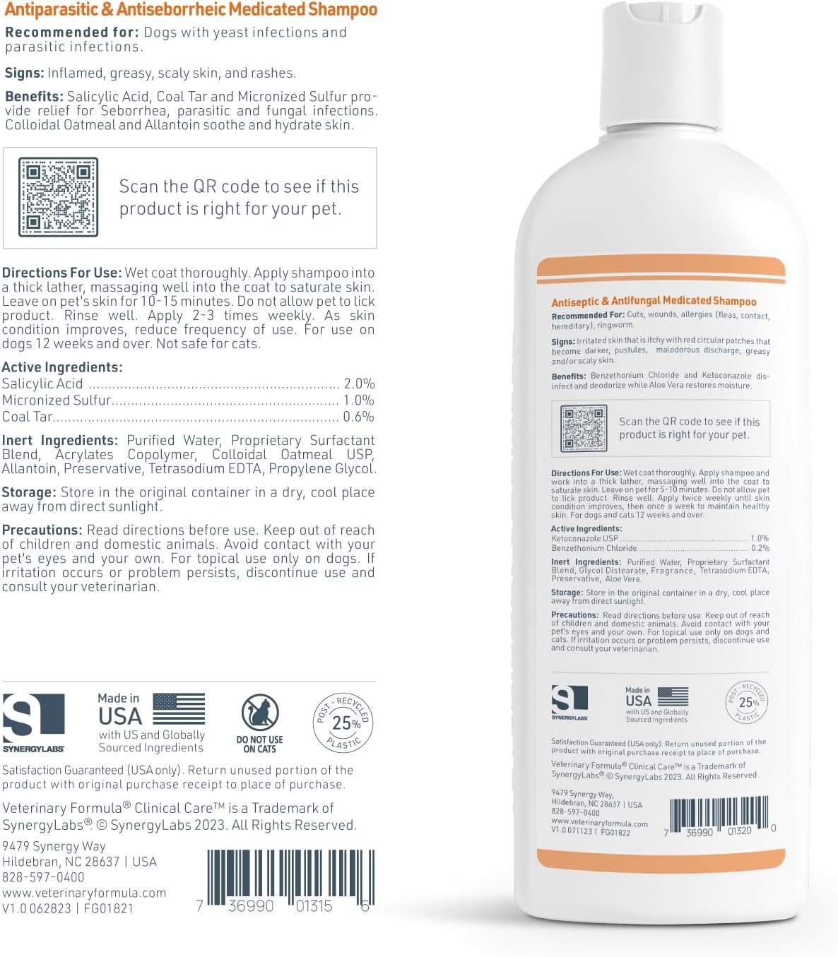 Veterinary Formula Antiseptic & Antifungal Medicated Shampoo 473ml