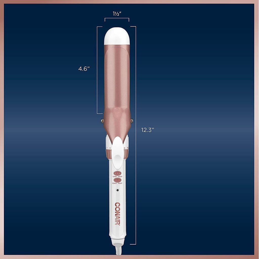 ConAir Double Ceramic 1 1/2 Inch Barrel for Soft Waves Dual Voltage 1 Box