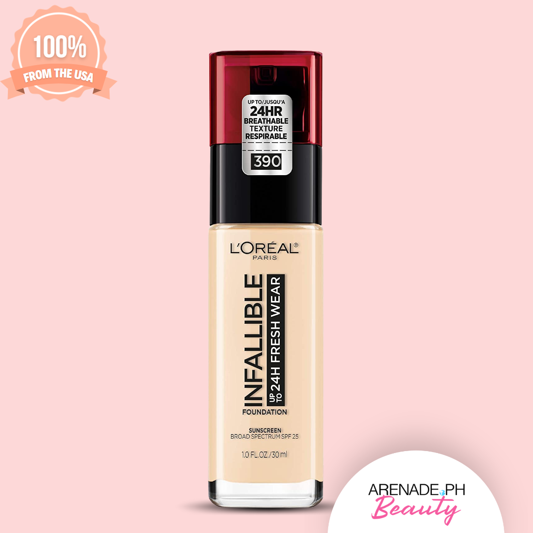 L'Oreal Paris Infallible Foundation Up to 24H Fresh Wear with Sunscreen SPF 25 1.0fl oz/ 30ml