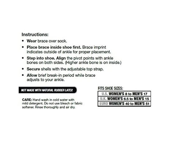 Mueller Sports Care Lite Ankle Brace, Black, One Size Fits Most (1 Count)