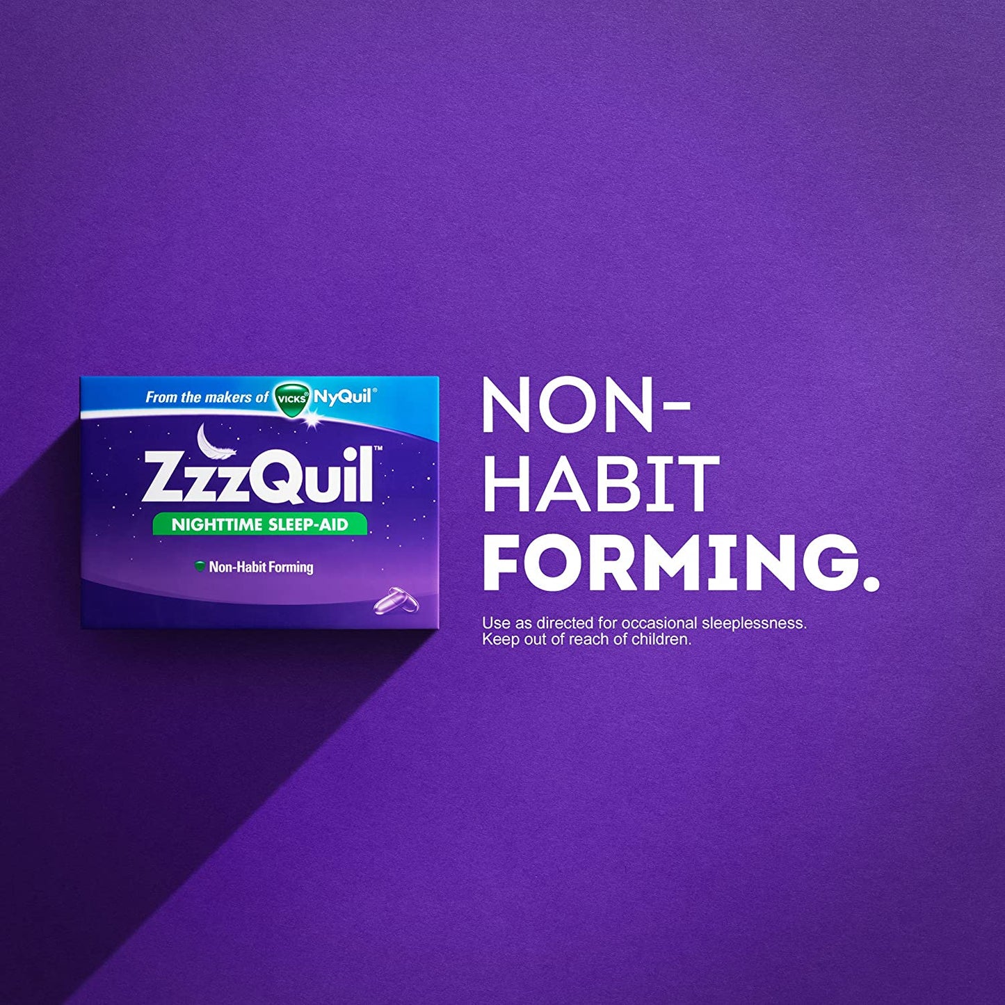 Vicks ZzzQuil Nighttime Sleep-Aid Liquicaps 24 Count PACKAGING MAY VARY NO BOX