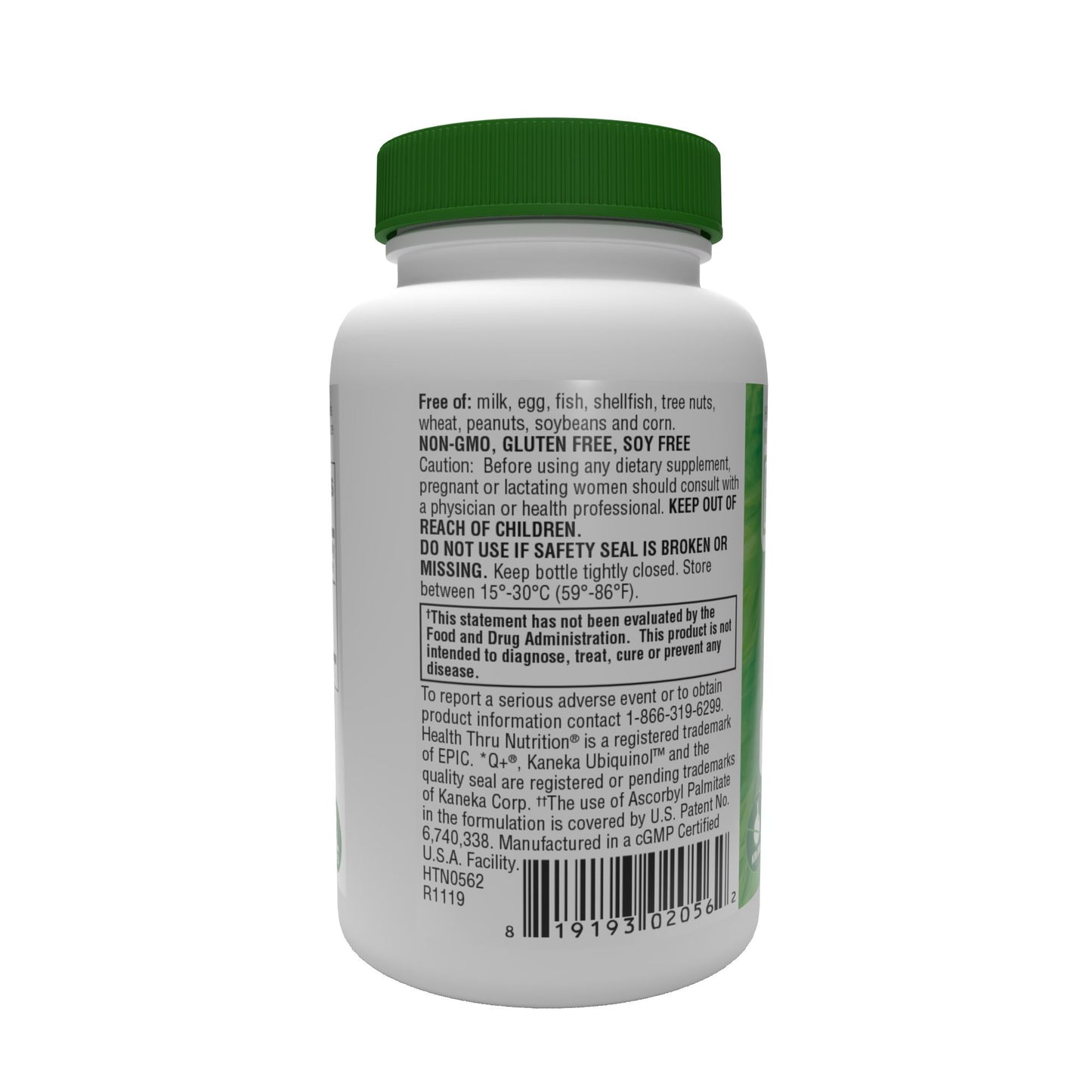 Health Thru Nutrition Ubiquinol (Kaneka™) CoQ10 50mg (NON-GMO) 90 Softgels Superior Absorption
