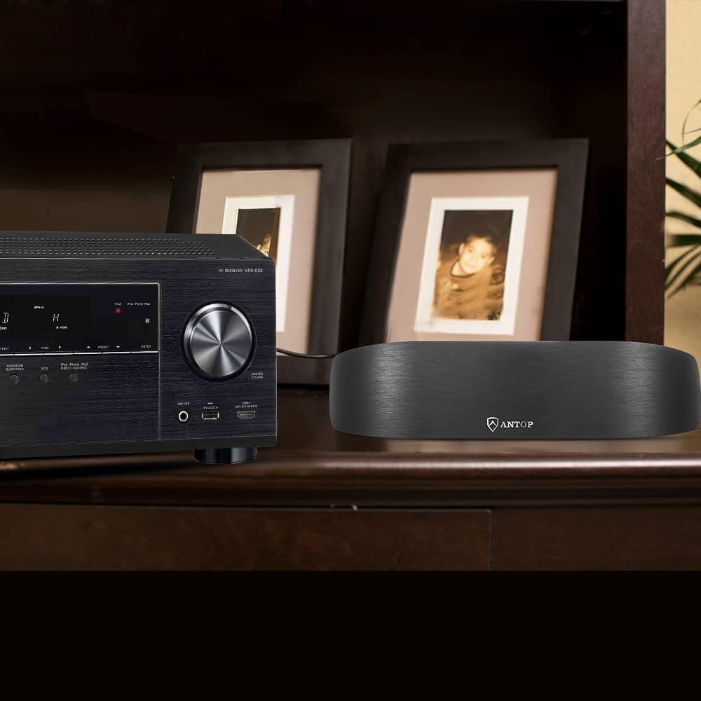 Antop Bow Amplified Indoor AM/FM Antenna AT-217FM 50 Mile Range