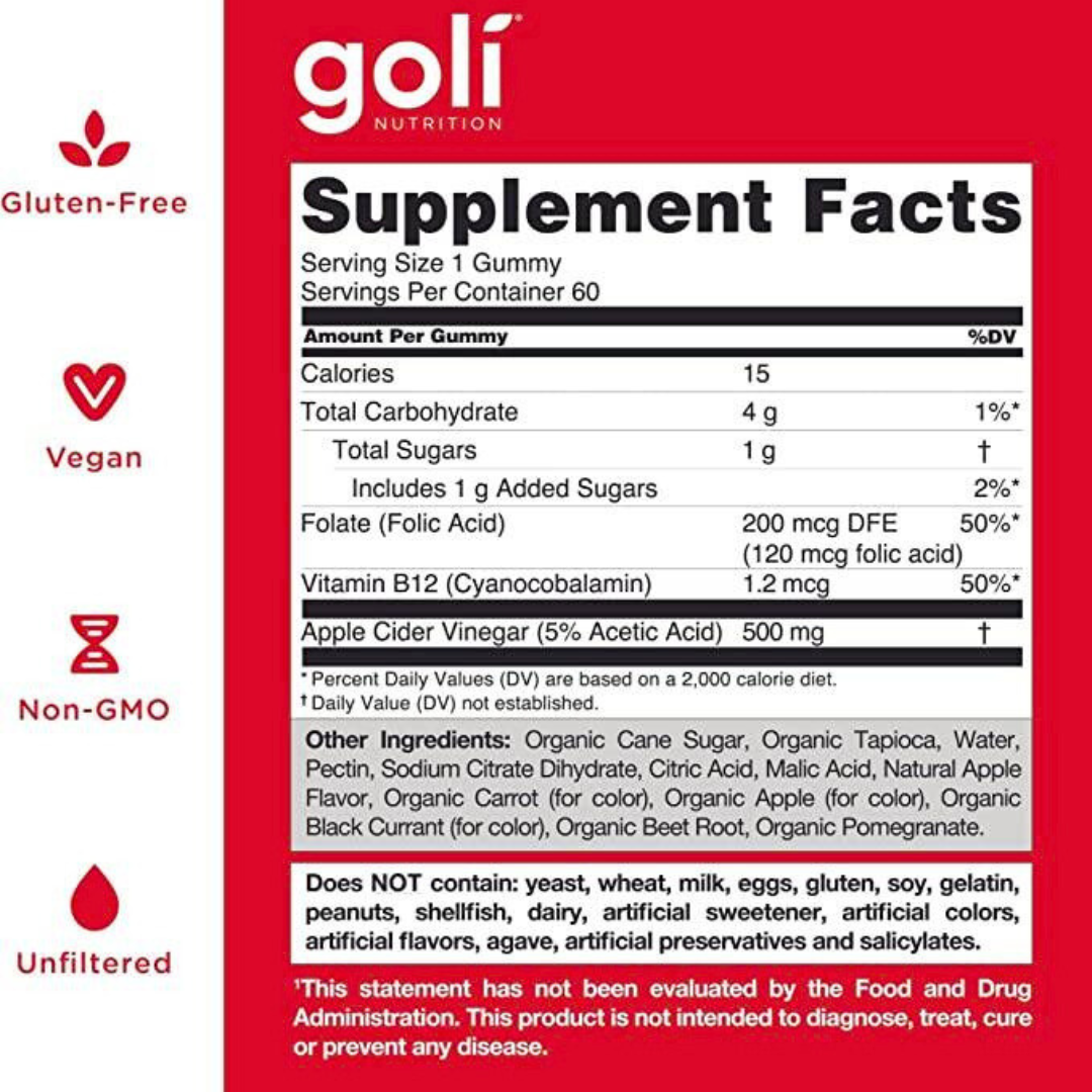 Goli Bundle Ashwagandha and Apple Cider Vinegar, 60 Gummies