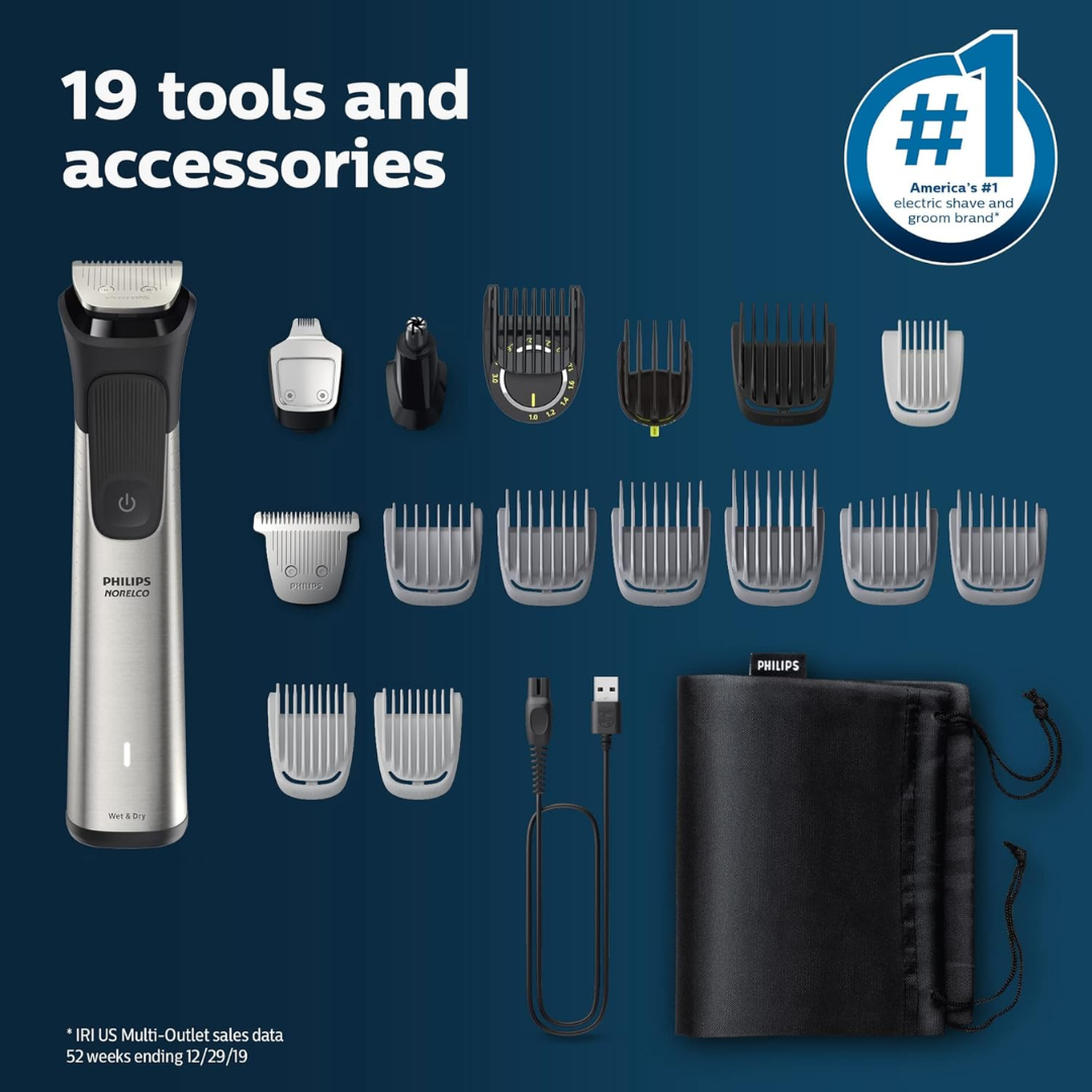 Philips Norelco Multigroom 7000 Beard, Hair and Body Trimmer, MG7910/49