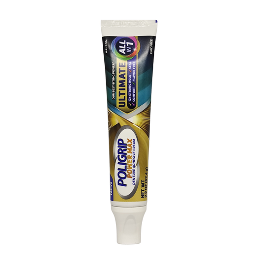 Poligrip Power Max Ultimate All in 1 Denture Adhesive Cream, 2.2 oz. / 62.4 g