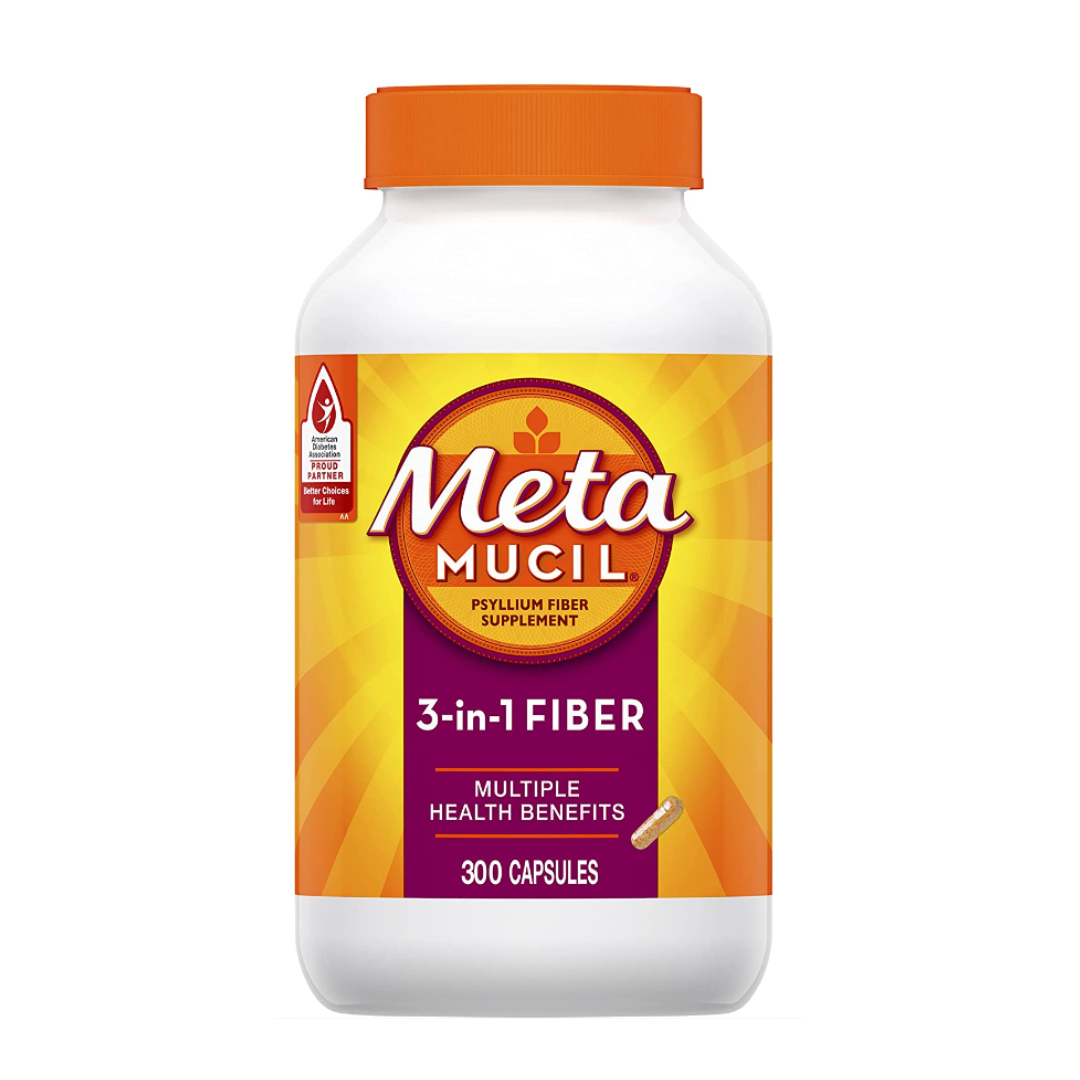 Metamucil 3-In-1, Psyllium Fiber Supplement, Multiple Health Benefits