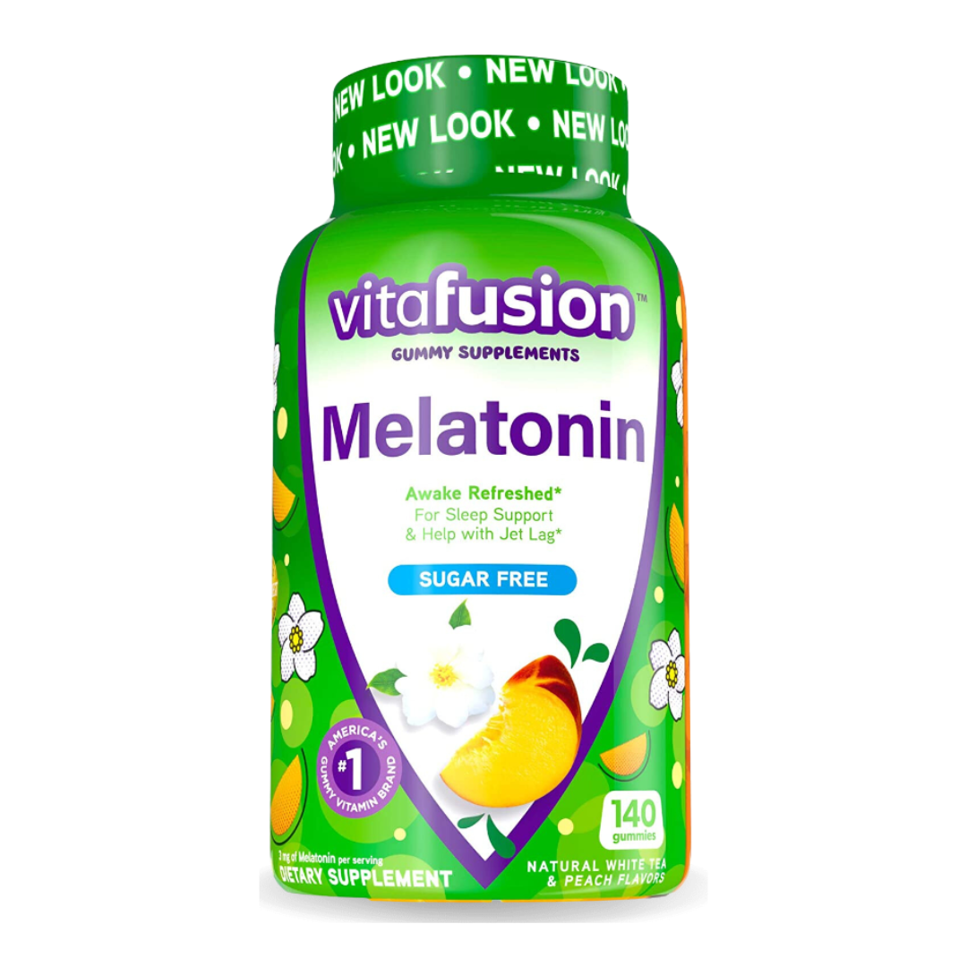 Vitafusion Melatonin Sleep Support Natural White Tea & Peach Flavor (140 Gummies)