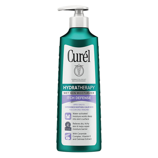 Curel Hydra Therapy, Itch Defense Moisturizer with Curl Itch Defense Body Wash 12 fl oz (Packaging may Vary)