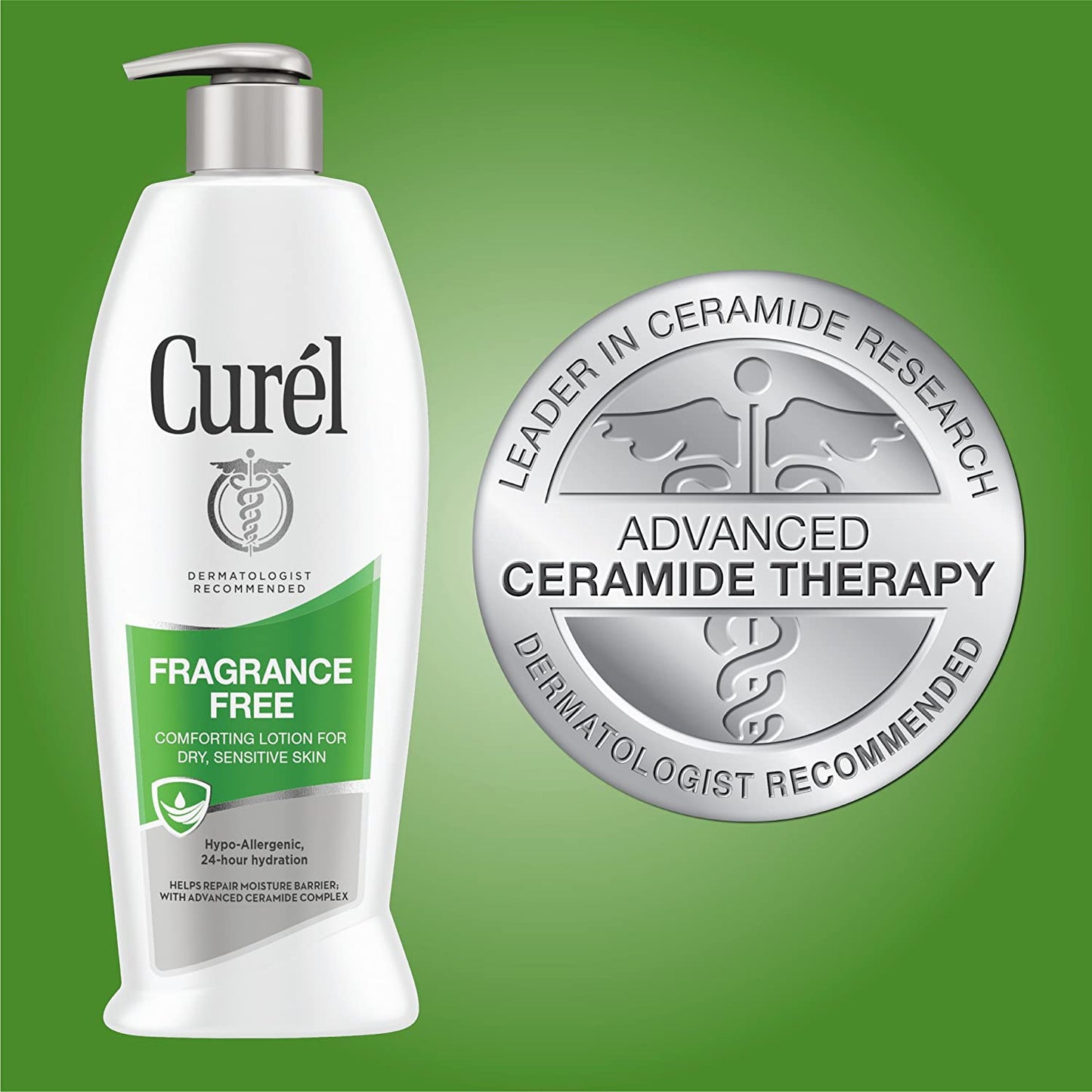 Curel Fragrance Free Comforting Lotion, for Dry, Sensitive Skin (20 oz) Packaging May Vary