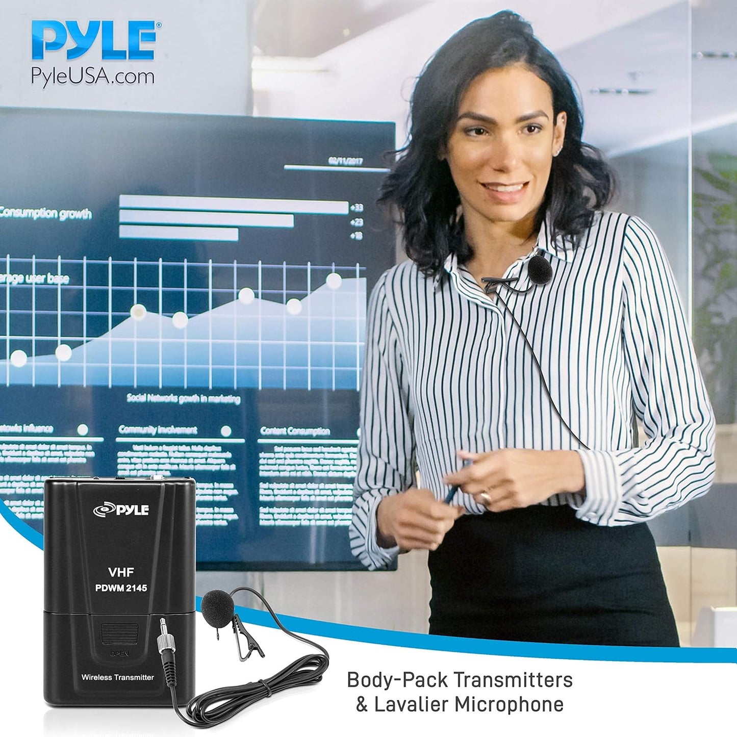 Pyle Wireless Microphone System PDWM2145