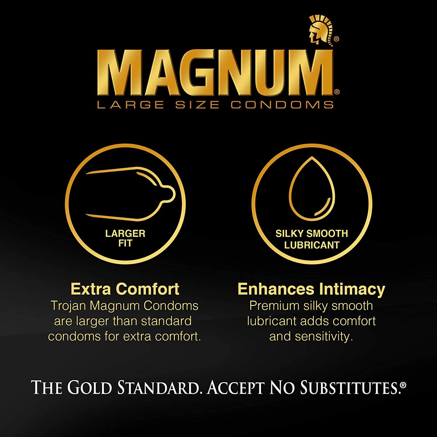 Trojan Magnum Large Size Lubricated Condoms (12 count)