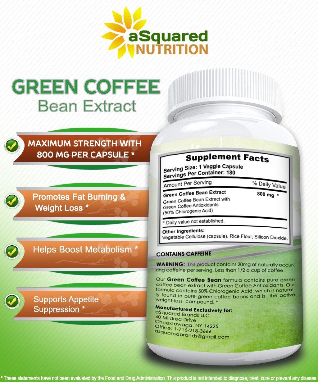 Green Coffee Bean Extract - 180 Capsules
