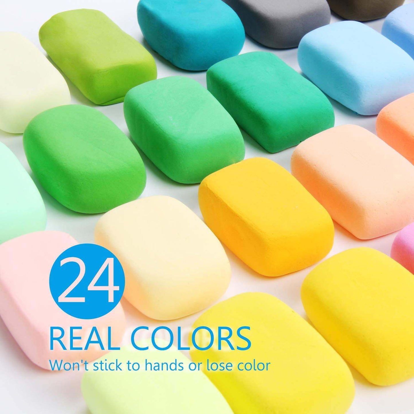 Sago Brothers Air Dry Clay 24 Colors, Kids Toys Modeling Clay for Kids, 3 Year Old Girl Gifts No-Bake No Mess Molding Clay Kit, Model Magic Clay Christmas Birthday Gifts for Kids Girls Boys Age 3-12