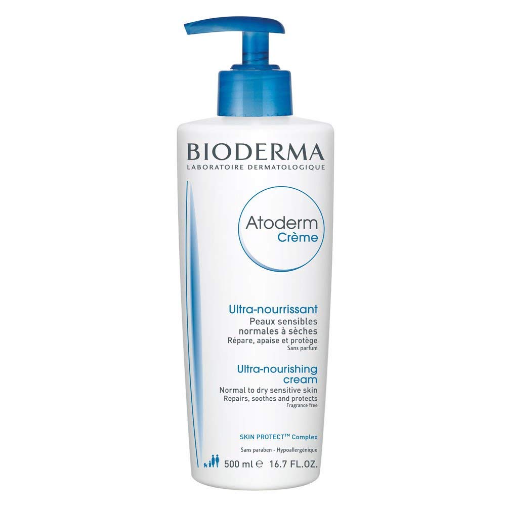 Bioderma Atoderm Creme Ultra-Nourishing Cream for Normal to Dry Sensitive Skin, 16.9 fl.oz / 500ml
