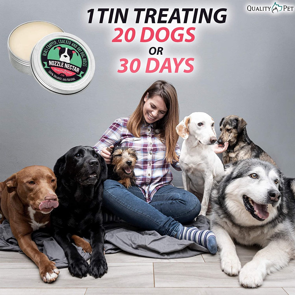 Quality Pet Nozzle Nectar 100% Organic and Natural Dog Nose Balm, 2 oz.
