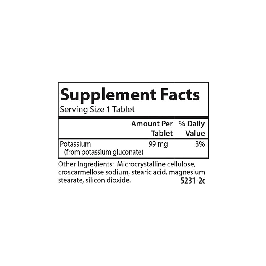 Carlson Potassium 99 mg 100 Tablets Promotes Nerve Health & Muscle Function
