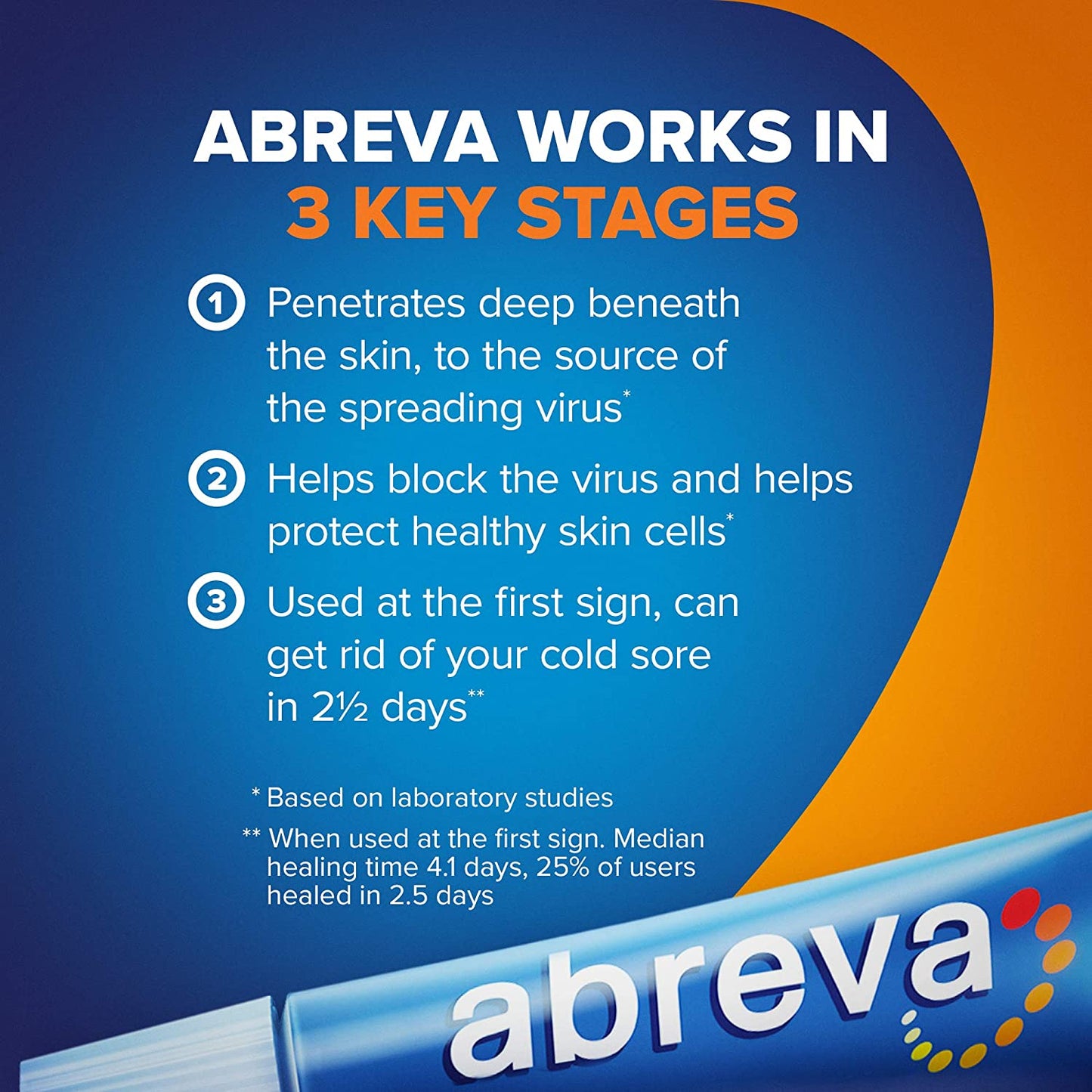 Abreva Cold Sore/Fever Blister Treatment Cream Tube, 0.07 oz. / 2g