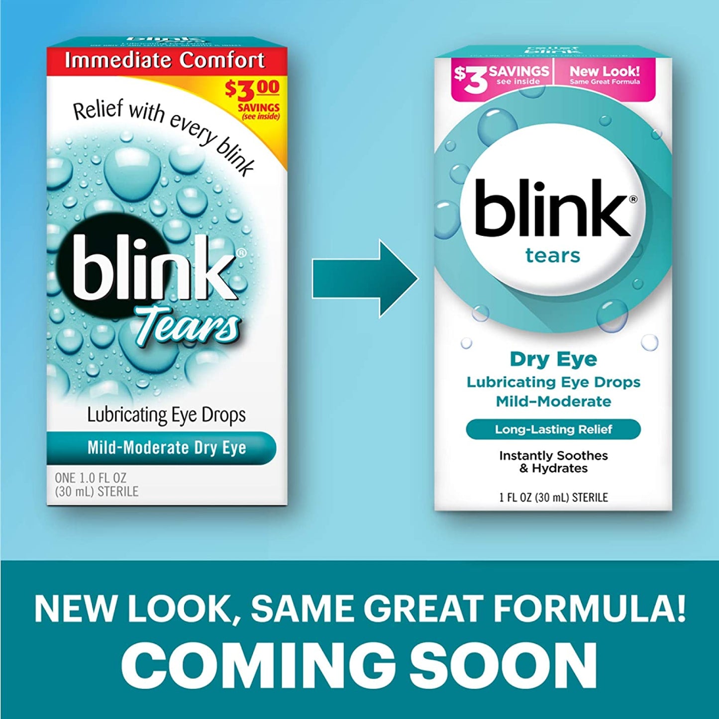 Blink Tears Lubricating Eye Drops, 1 oz. / 30ml