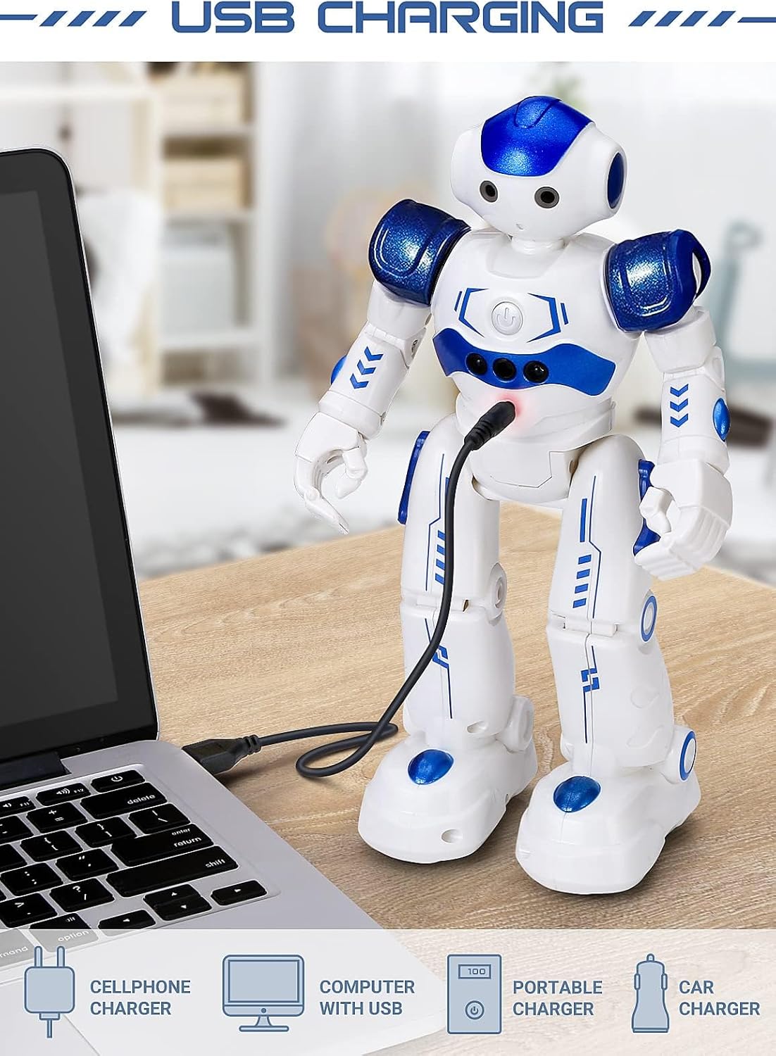 KingsDragon Remote Control Smart Robot Toys For Kids, Gesture & Sensing Programmable