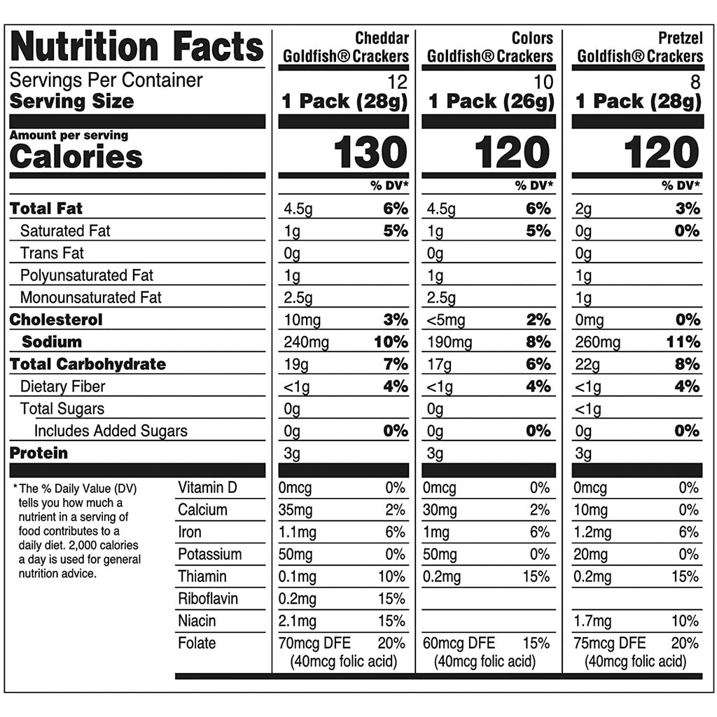 Pepperidge Farm Goldfish Classic Mix Crackers (29 oz) Variety Pack Box, 30 Count Snack Packs