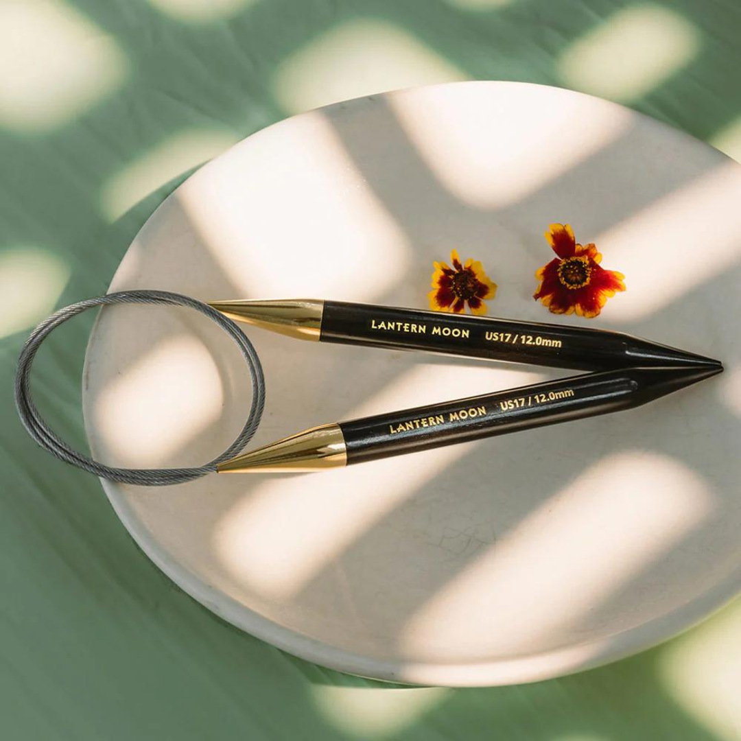 The Lantern Moon Ebony Wood Destiny Circular Needles 16 Inch 40cm