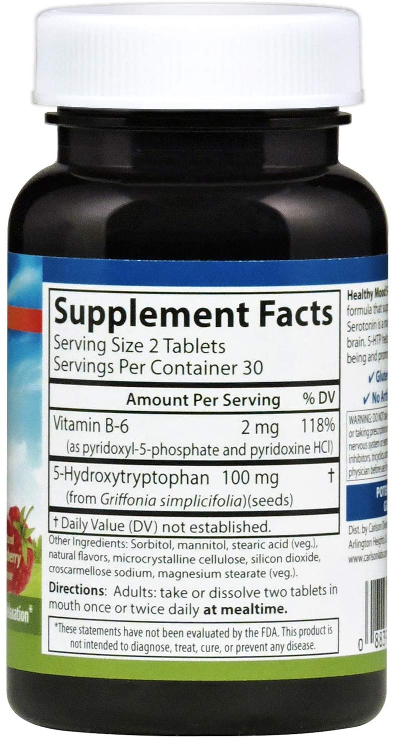 Carlson Healthy Mood 5-HTP Elite 100 mg 60 Tablets