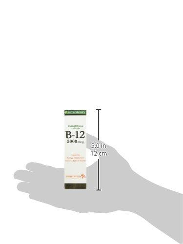 Nature's Bounty B12 5000 Mcg Sublingual Liquid Energy Health 2 Oz