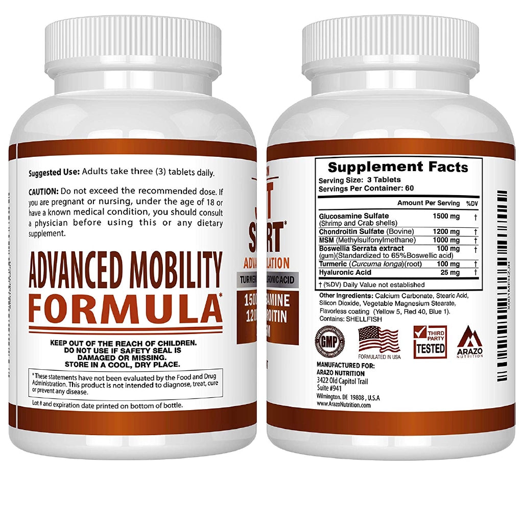 Arazo Nutrition Joint Support Advanced Formulation 180 Tablets