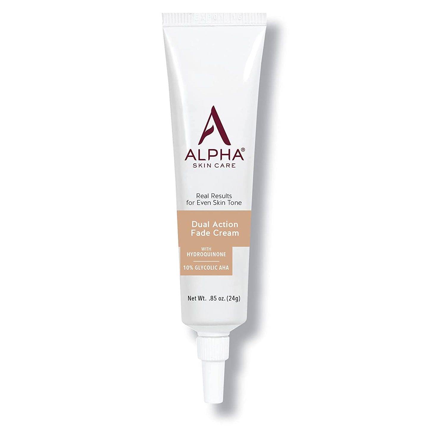 Alpha Skin Care Dual Action Fade Cream 10% Glycolic AHA with Hydroquinone for Even Skin Tone, 0.85 oz. / 24g