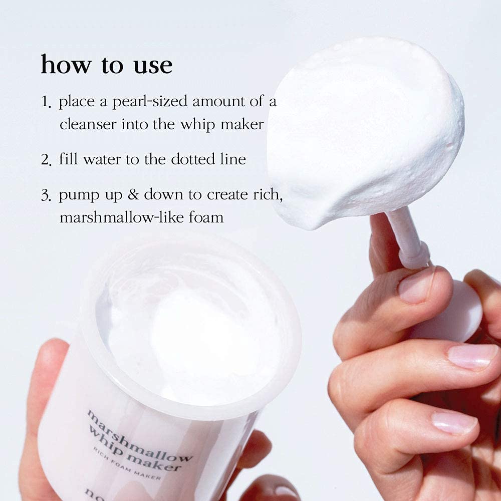 NOONI Marshmallow Whip Maker Foam Cleanser, Rich Foam Maker for Face Wash, Korean Skincare Tools