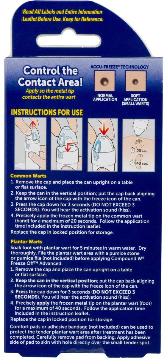 Compound W Freeze Off Advanced Wart Remover with Accu-Freeze, 1 Count 15 Treatments PACKAGING MAY VARY