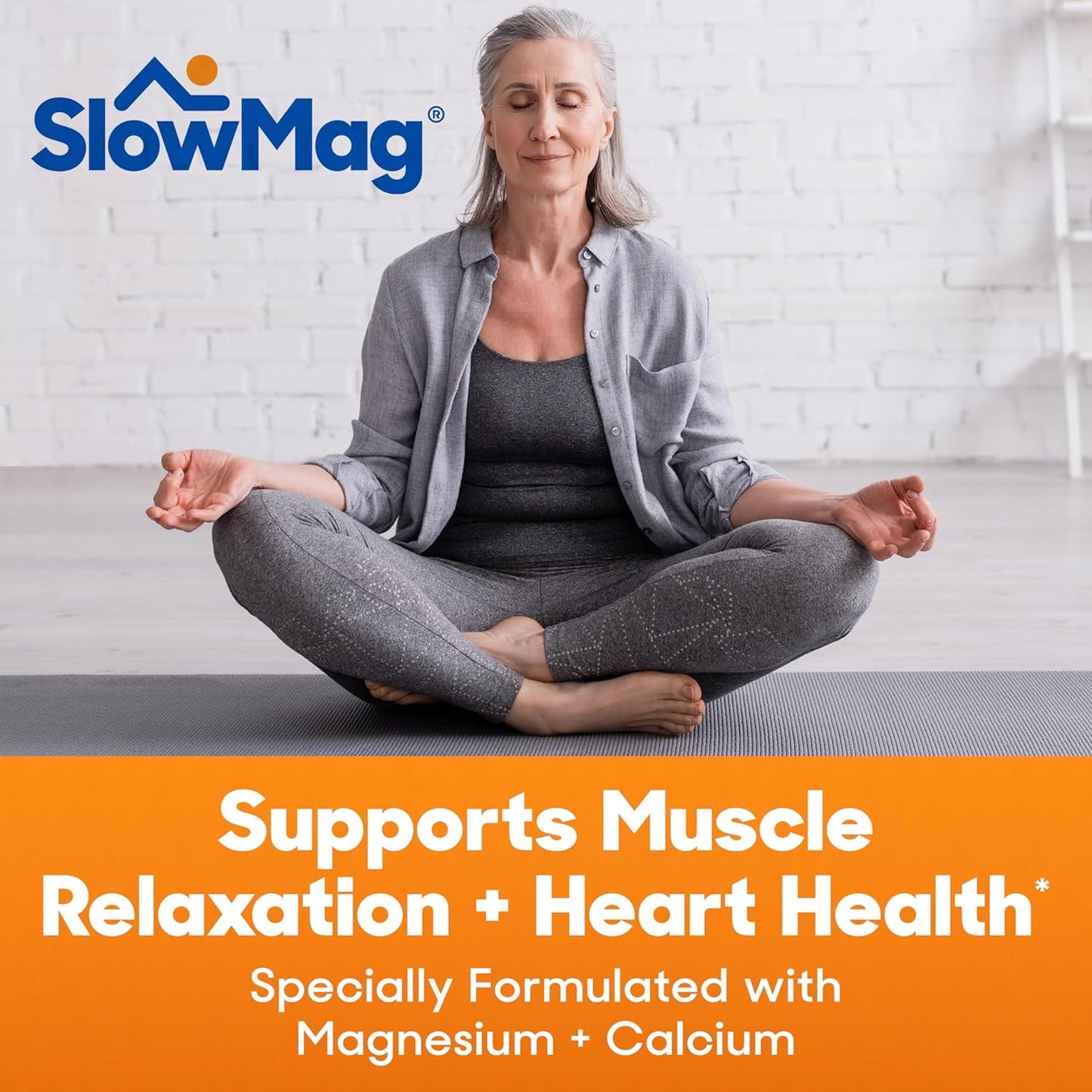 SlowMag Muscle + Heart Suuport Muscle Relaxation and Heart Health Supplement 180 Tablets