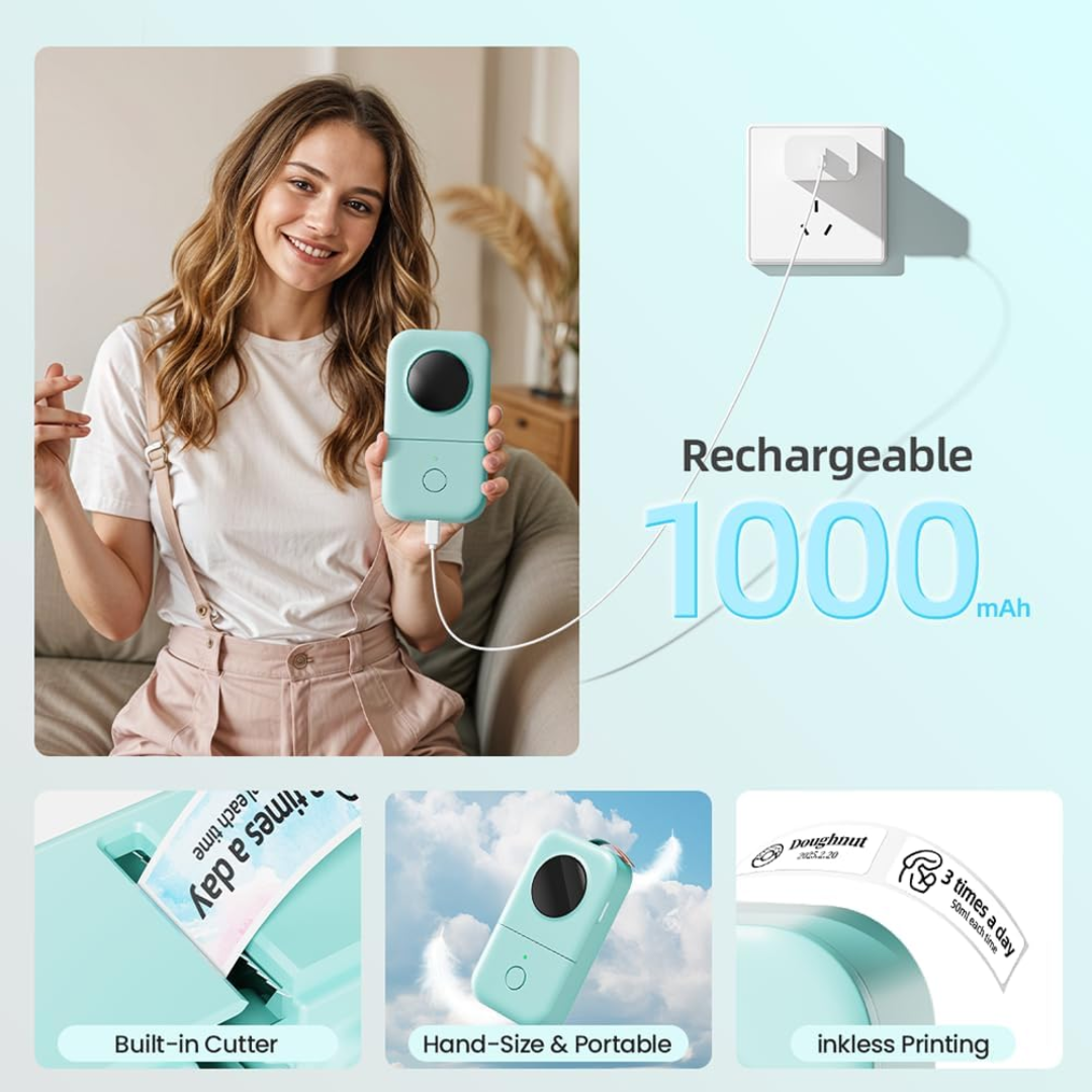 Phomemo D30 Smart Mini Label Maker, Green