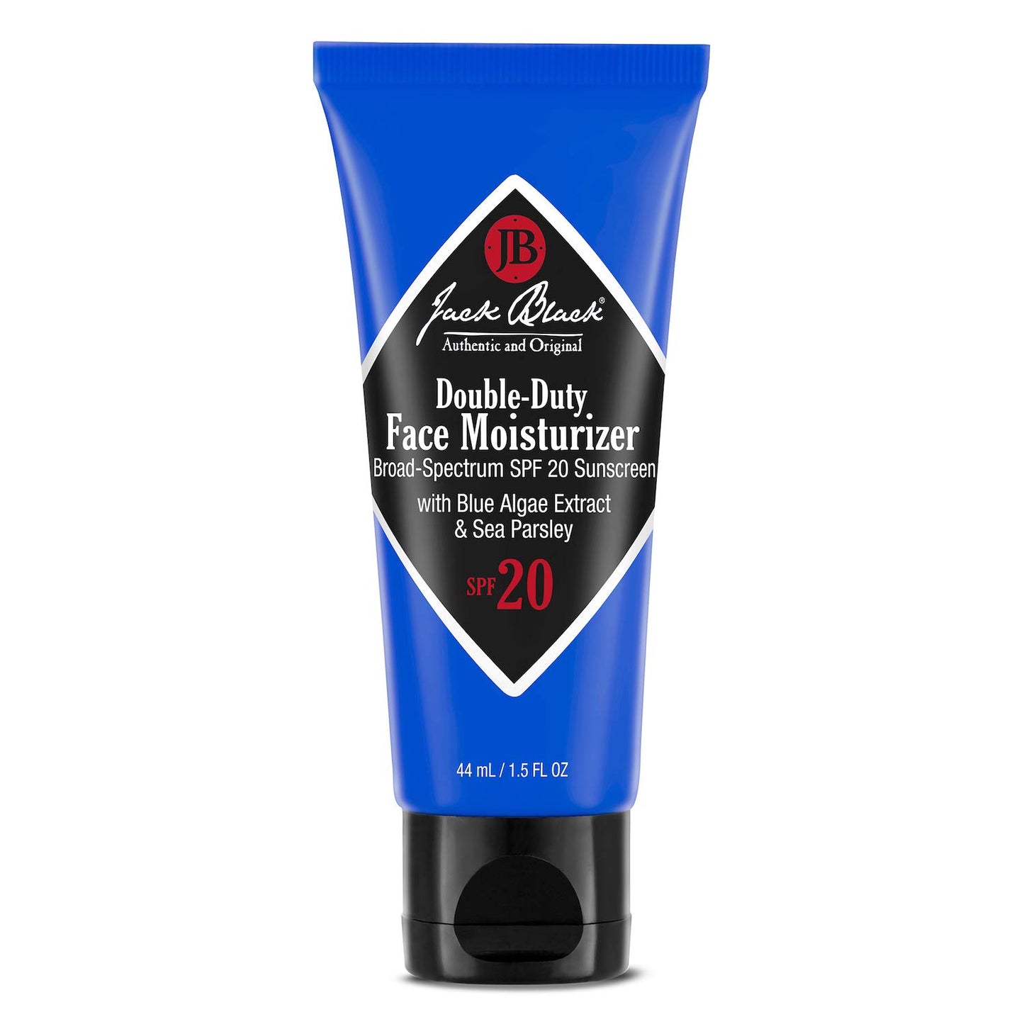 Jack Black Double-Duty Face Moisturizer Broad Spectrum SPF 20 with Blue Algae Extract & Sea Parsley, 1.5 fl.oz / 44ml