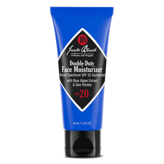 Jack Black Double-Duty Face Moisturizer Broad Spectrum SPF 20 with Blue Algae Extract & Sea Parsley, 1.5 fl.oz / 44ml
