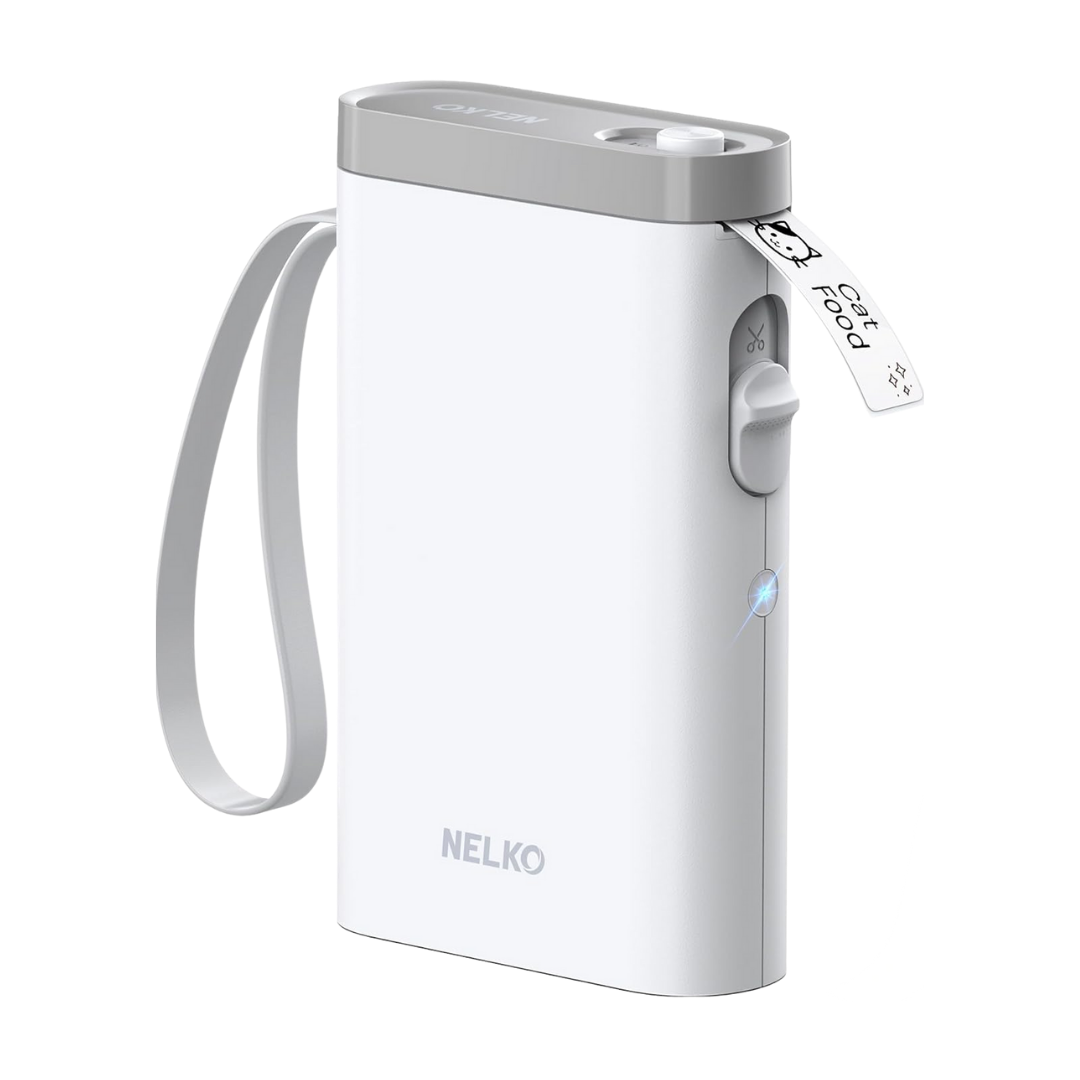 NELKO P21 Portable Label Maker, White