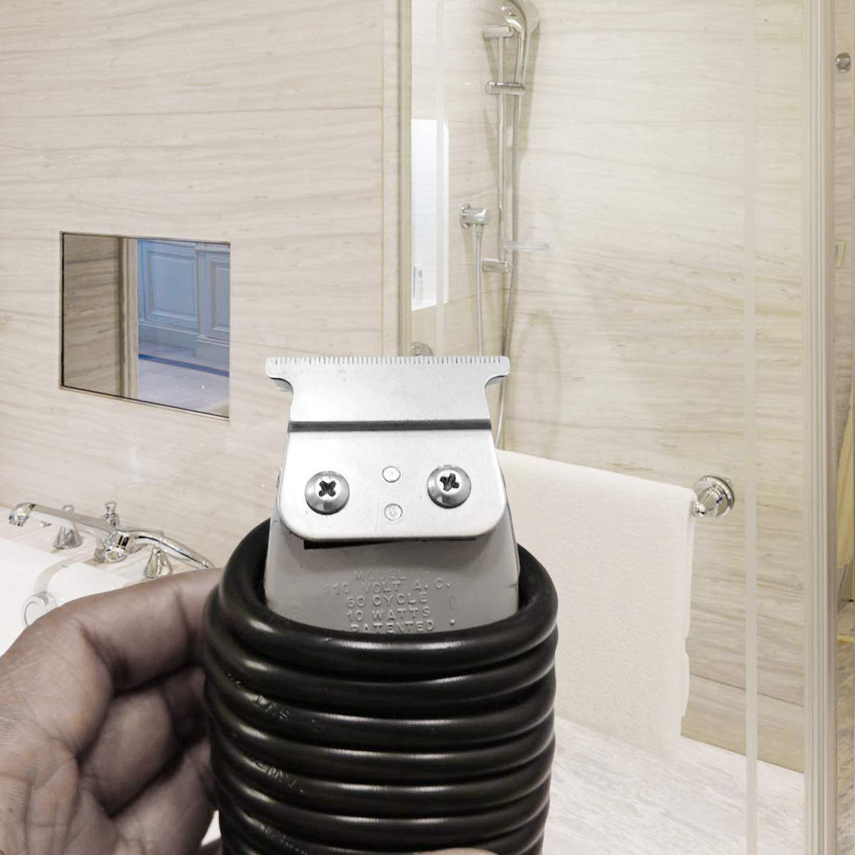 Pro T outliner Ceramic Blade Hair Clipper/Trimmer Replacement Blades #04521-Compatible with Andis T Outliner Clipper (Silver)