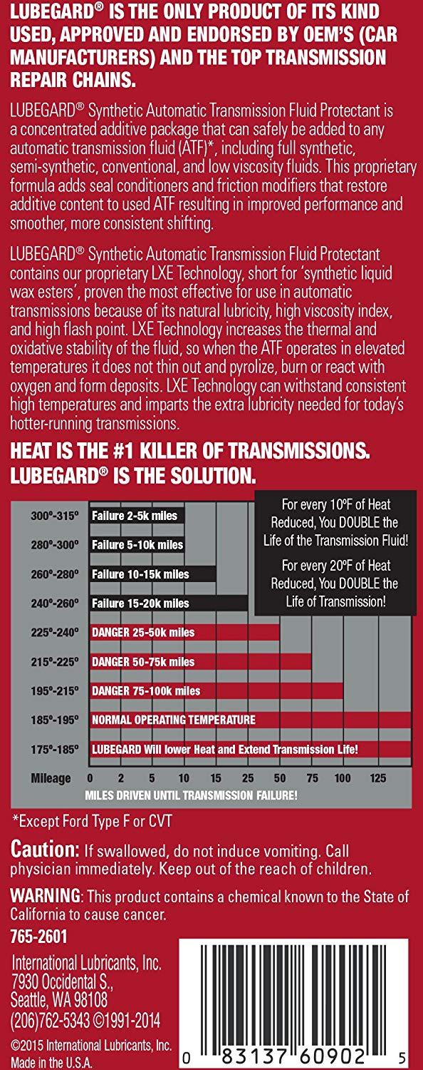 Lubegard 60902 Automatic Transmission Fluid Protectant 10 oz