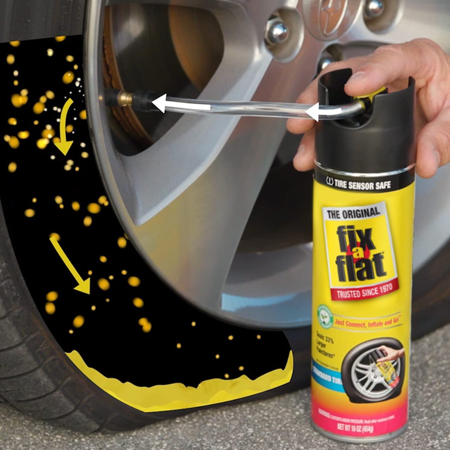 Fix a Flat Trusted Since 1970 Tire Sensor Safe 16Oz / 454g