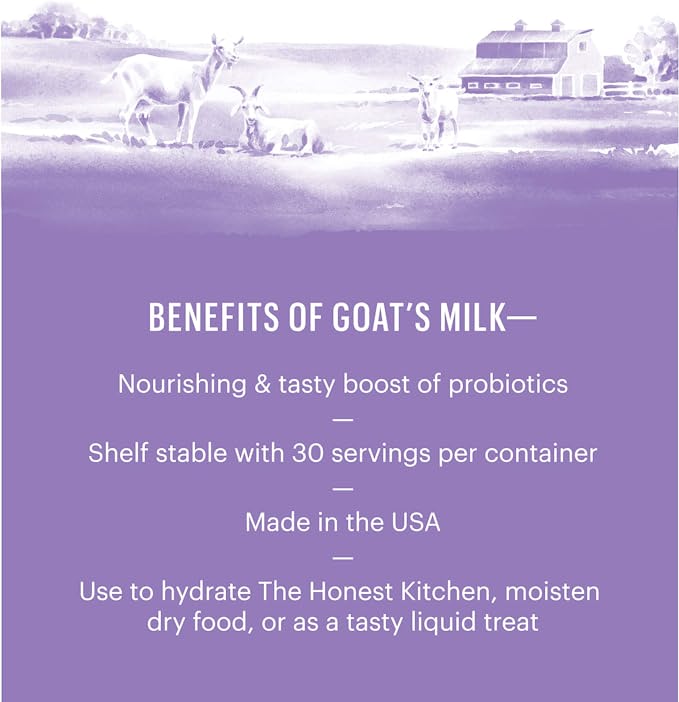 The Honest Kitchen Daily Boosters Instant Goat's Milk Natural Treat for Dogs and Cats 5.2 Oz (147.4g)