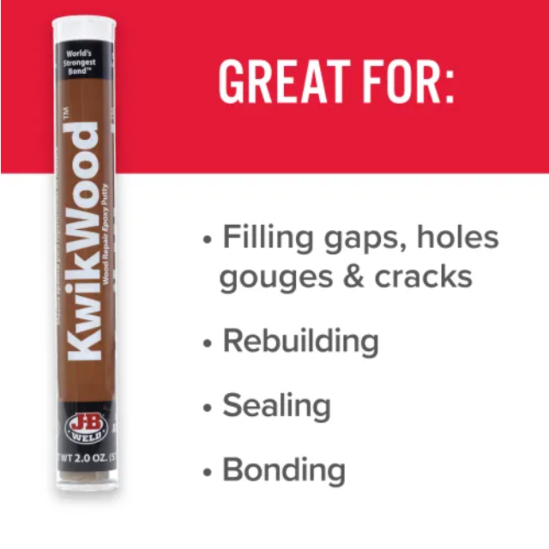 JB Weld Kwikwood Wood Repair Repair Epoxy Putty 2 oz / 57g (8258)
