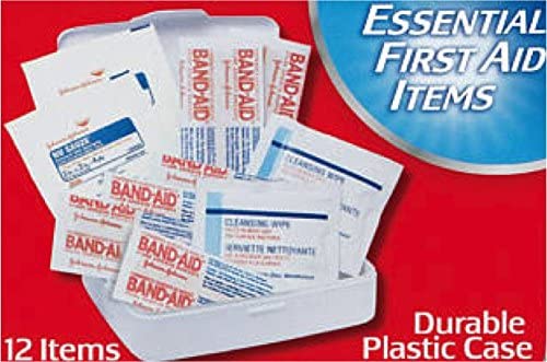 Johnson & Johnson First Aid to Go, Mini First Aid Kit with 12 Items PACKAGING MAY VARY