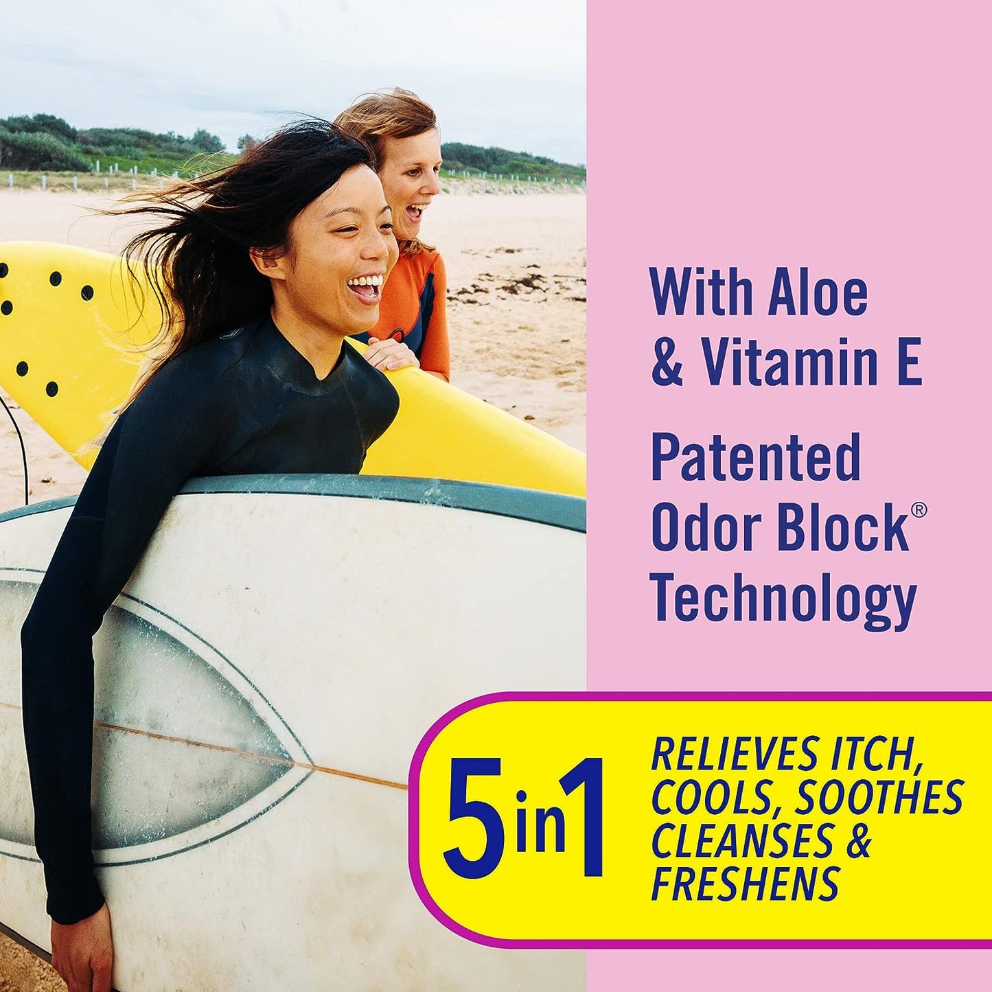 Vagisil 5 in 1 Medicated Anti-Itch Wipes (12.7cm x 18.5cm) 12 Wipes