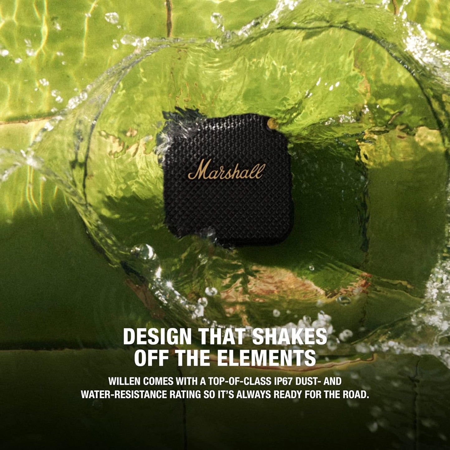 Marshall Willen Portable Bluetooth Speaker Black & Brass+